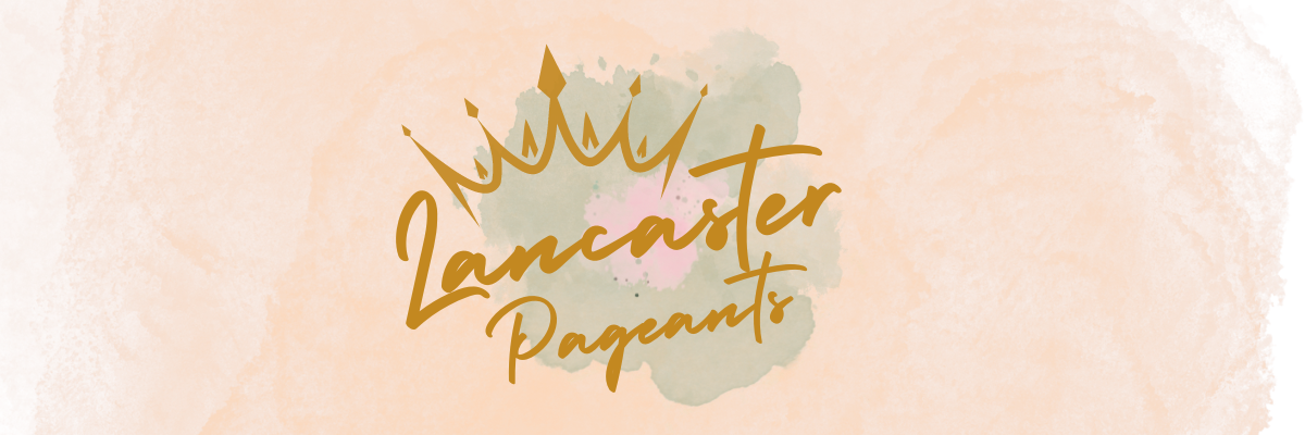 A pageant crown with the words Lancaster Pageants